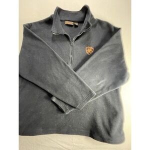 Ariat Black Quarter Zip Pull Over Hoodie Men's 100% Polyester SZ XXL Logo